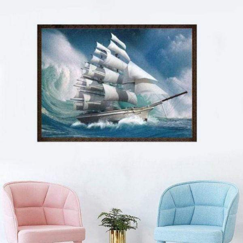 Bateau dans les flot...