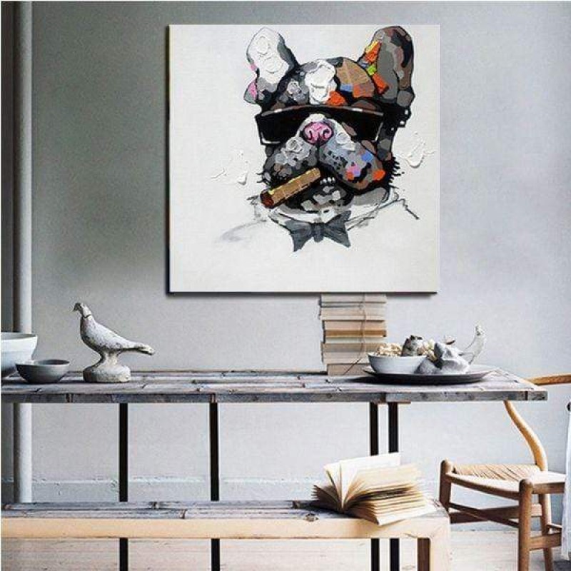 Bouledogue au cigare